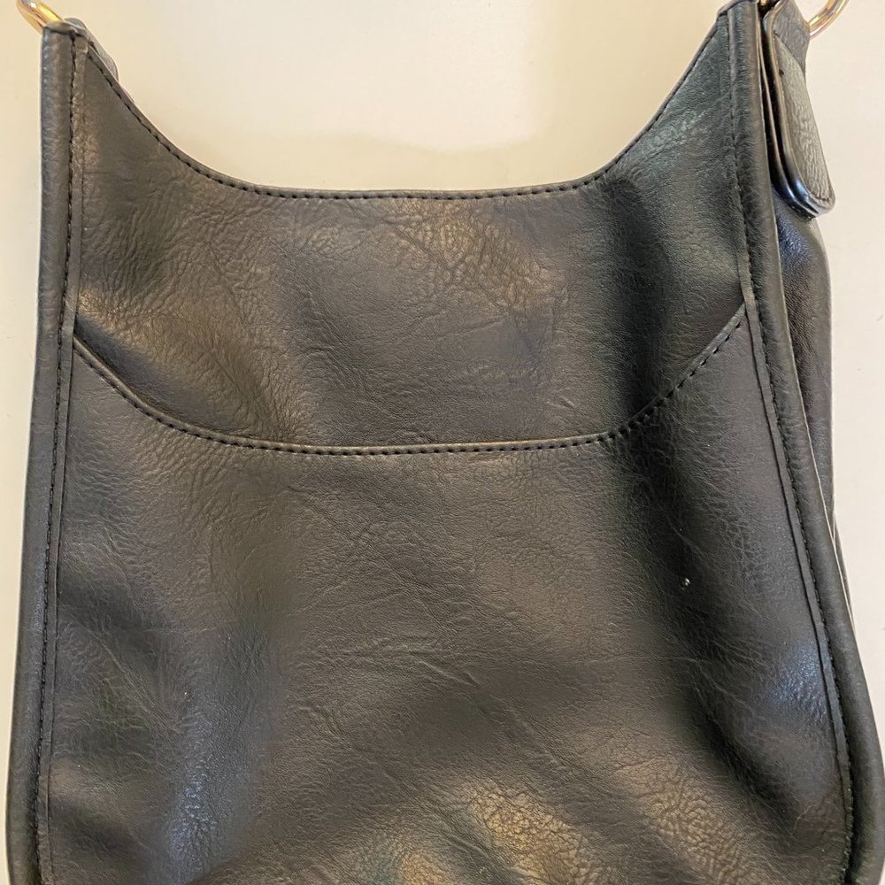 Ahdorned black vegan leather bag like new